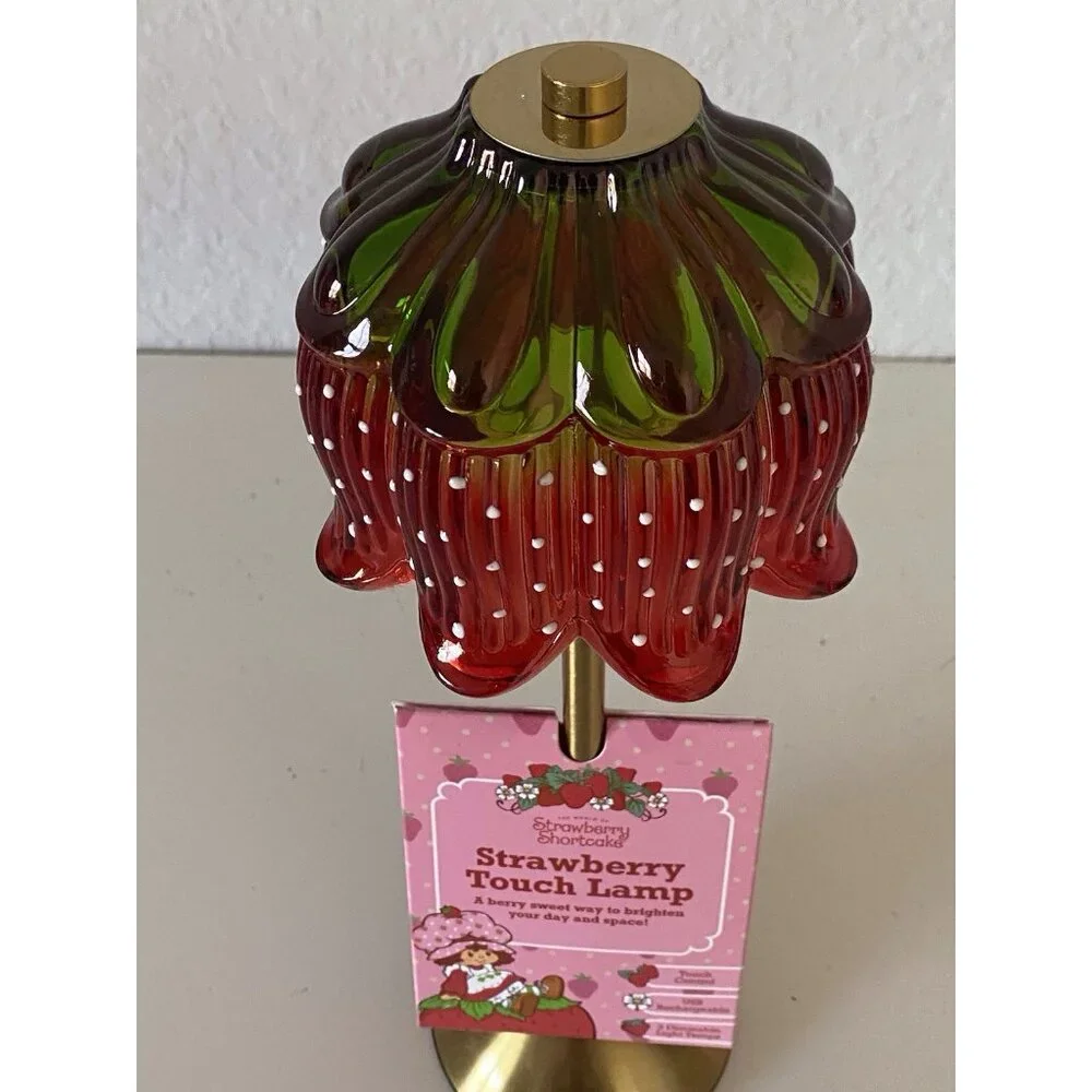 Strawberry‎ Shortcake Touch Lamp USB Rechargeable Glass Dimmable Light VIRAL NEW
